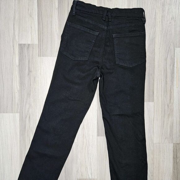 Good American Womens Black Straight Leg Jeans Size 6/28 - Picture 12 of 14